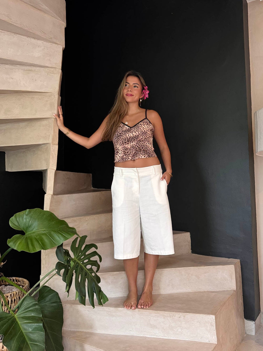 Cilena bermuda shorts - White
