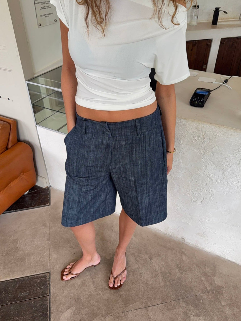 Cilena bermuda shorts - Dark blue