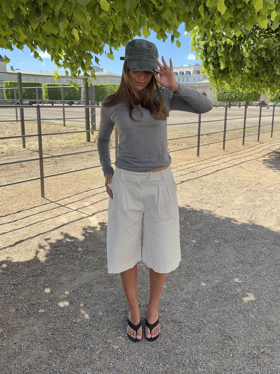 Cassidy bermuda shorts - White