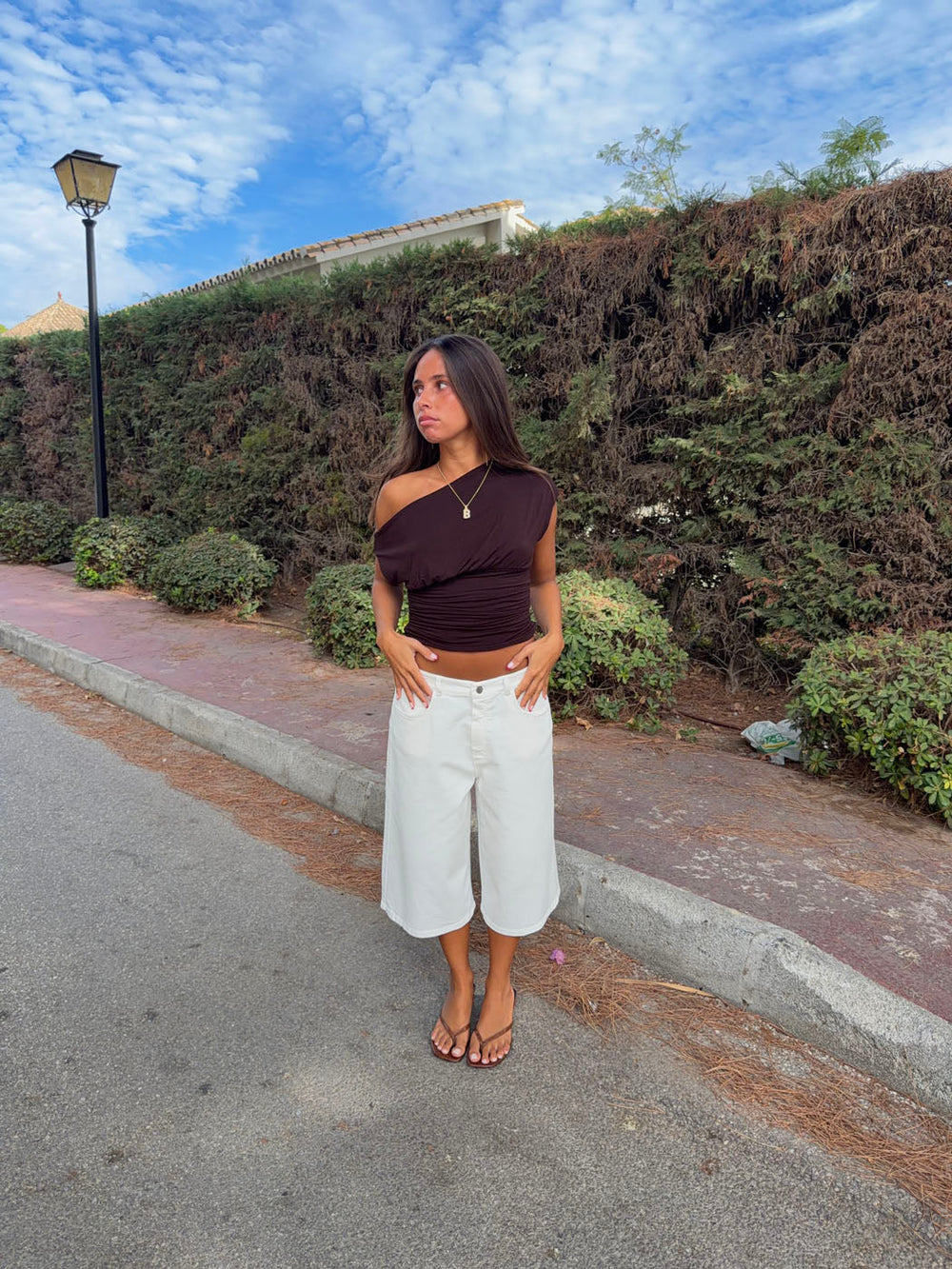 Inga bermuda shorts - White