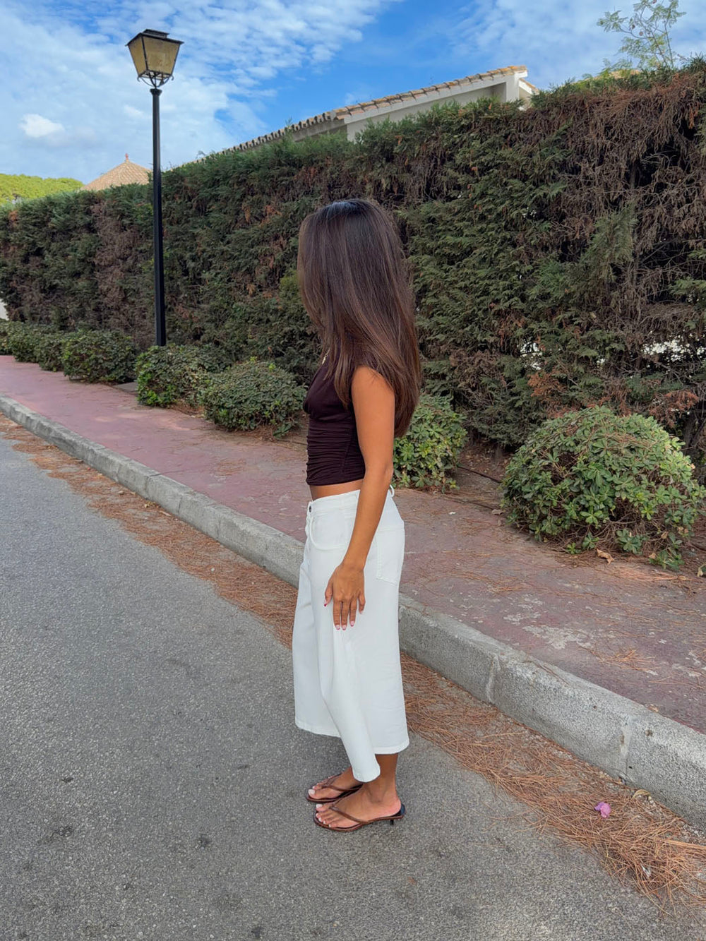 Inga bermuda shorts - White