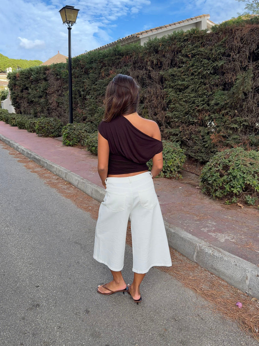 Inga bermuda shorts - White
