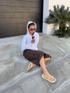 Kelsey bermuda shorts with pin stripes - Brown