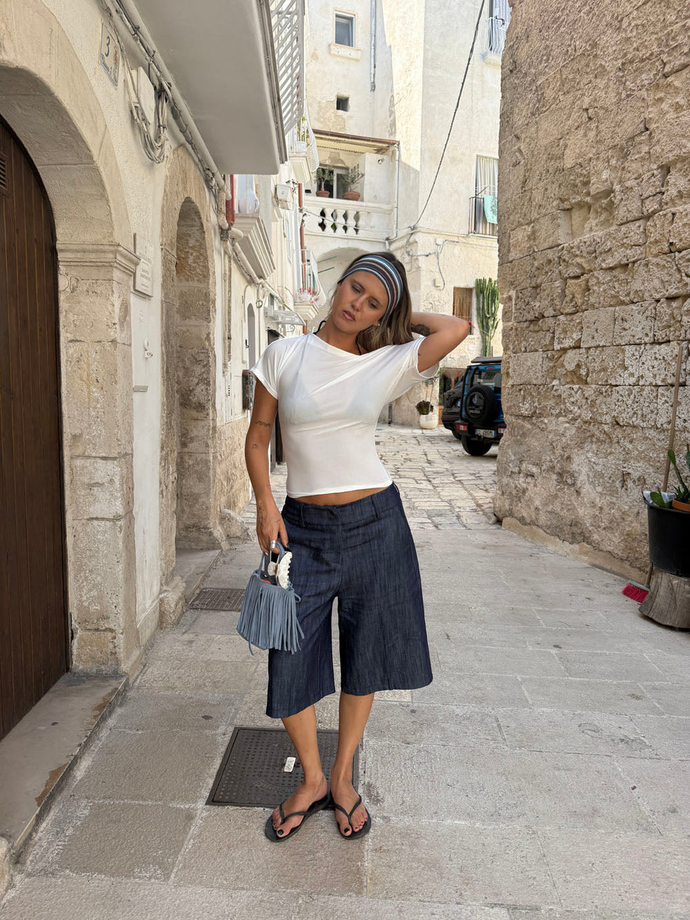 Cilena bermuda shorts - Dark blue