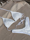 Margrethe bikini with lace - White