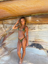 Ziva bikini with glitter - Khaki