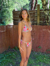 Ellie bikini with leopard print and flowers - Multicolored