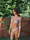 Olandria bikini with leopard print and flowers – Pink/black/beige