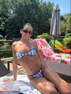Joey bikini with stripes - Blue/white