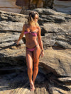 Lonlinna bikini with stripes - Pink/brown