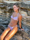 Huma bikini with checkered pattern – White/pink/green