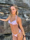 Huma bikini with checkered pattern – White/pink/green