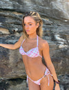 Huma bikini with checkered pattern – White/pink/green