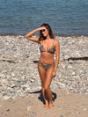 Zelua bikini with tiger print - Orange/black