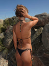 Cabana bikini with pearl details – Black