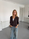 Carolyn cropped blazer - Brown