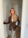 Myna fitted blazer - Brown