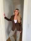 Myna fitted blazer - Brown