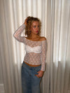 Inez lace blouse - White