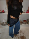 Talina lace scarf – Black
