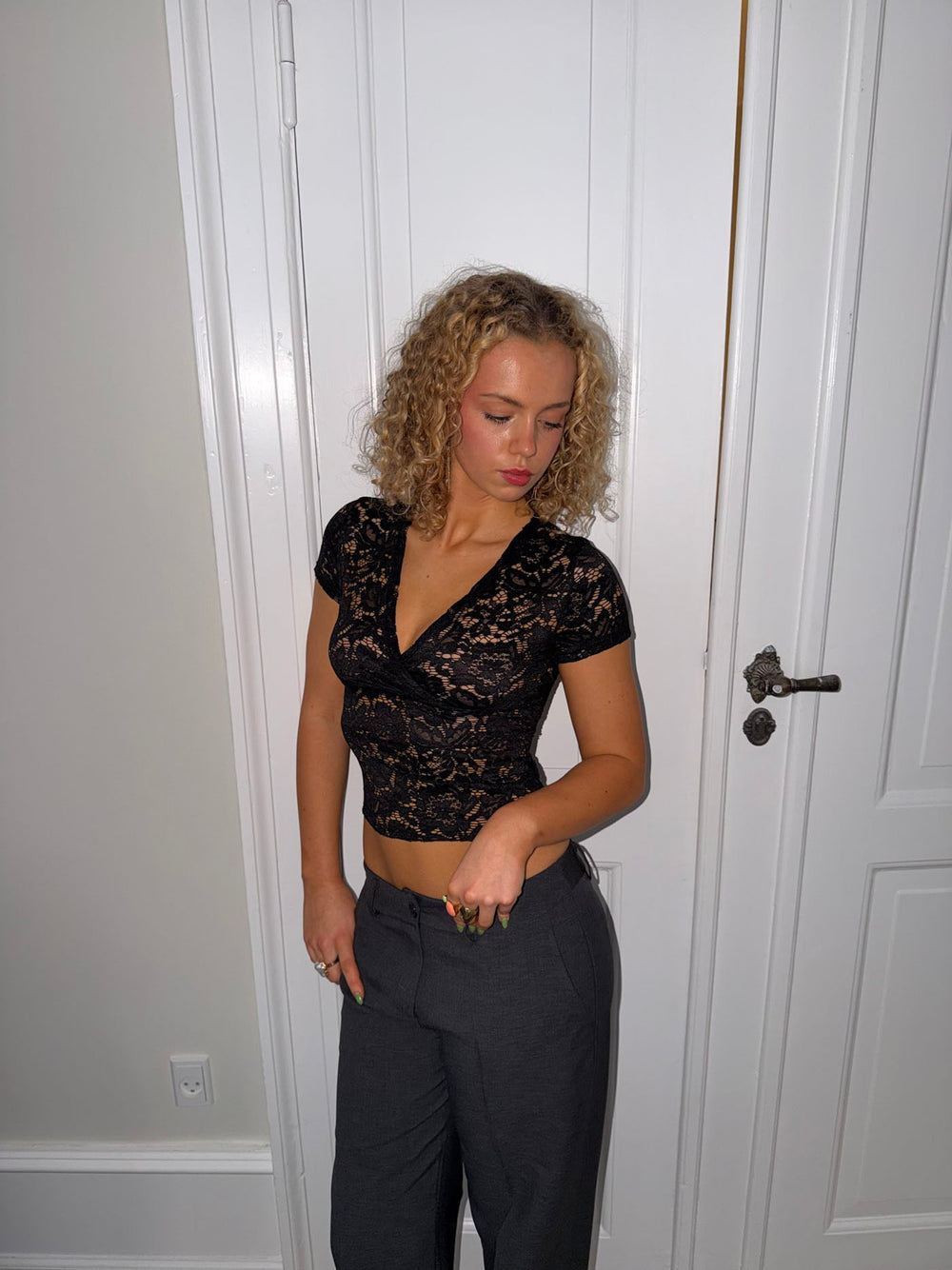 Bernadette lace top - Black