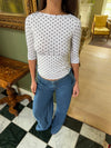 Deva blouse with polkadots - White/Black