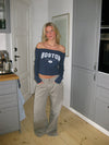 "Boston" off-shoulder blouse - Blue