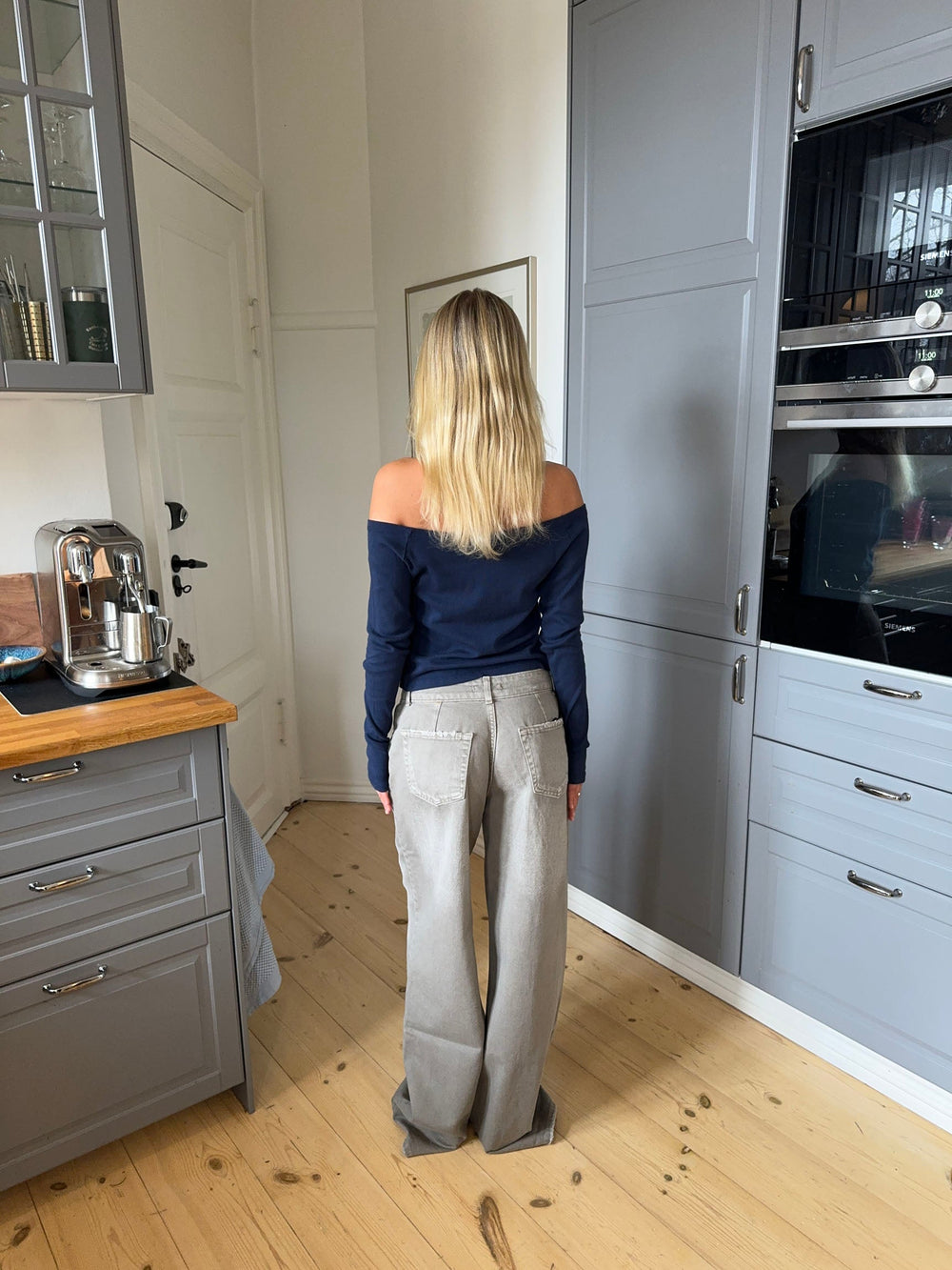 "Boston" off-shoulder blouse - Blue