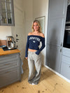 "Boston" off-shoulder blouse - Blue