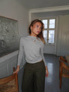 Cornelia blouse with open back - Light grey