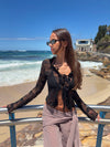 Margot blouse with ruffles - Black
