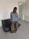 Lura striped blouse - Blue/brown