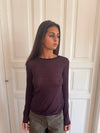 Suzy blouse with stripes - Bordeaux/black