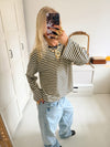 Lura striped blouse - Yellow/grey