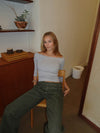 Sisivilia blouse with three quarter length sleeves  – Grey