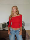 Sisivilia blouse with three quarter length sleeves - Red