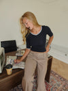 Theana blouse with three-quarter sleeves – Navy