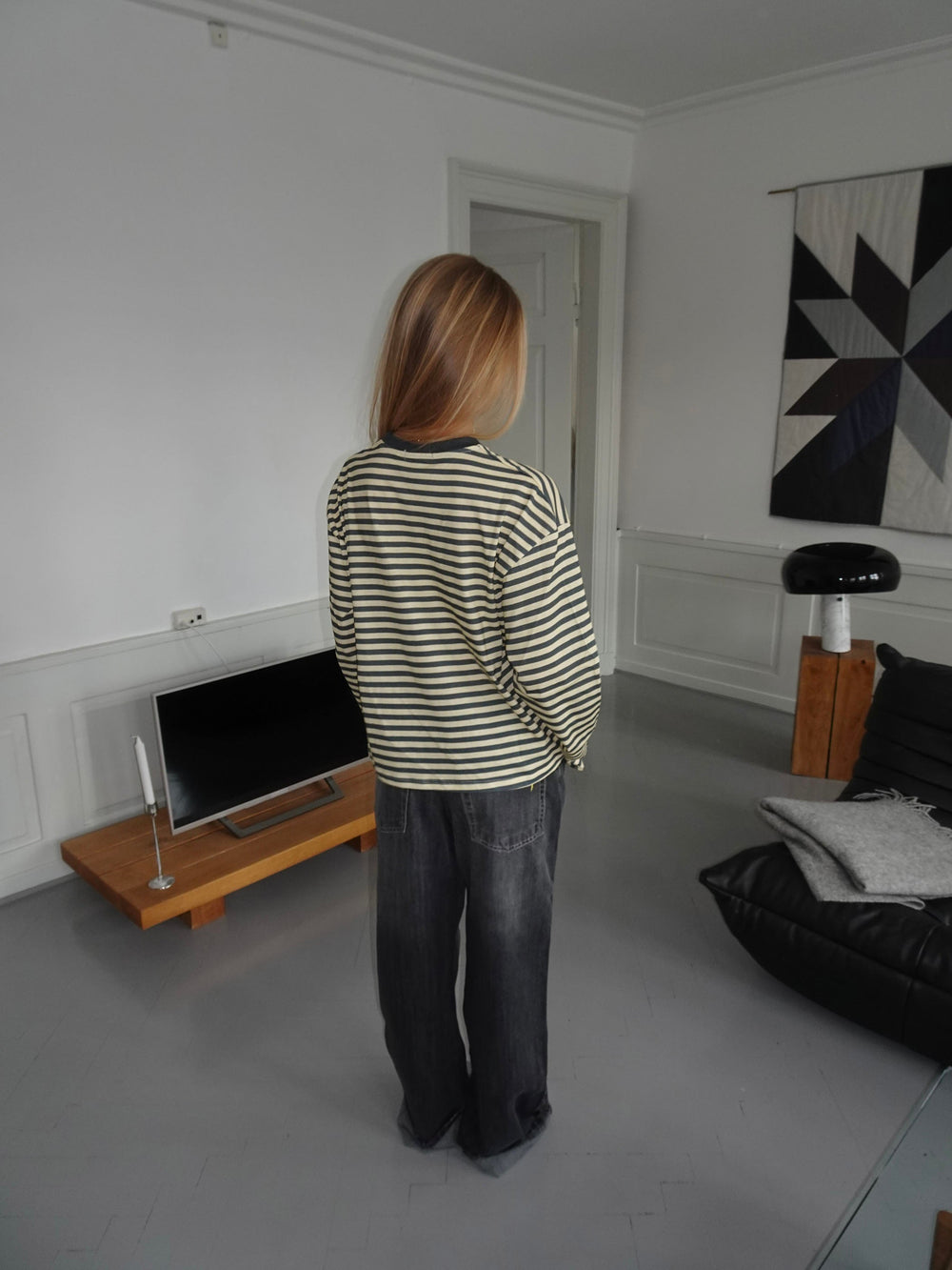 Lura striped blouse - Yellow/grey