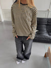 Lura striped blouse - Yellow/grey