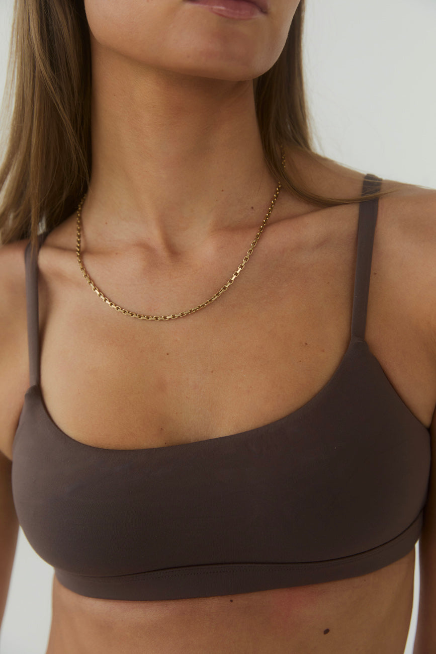 Smooth bralette - Brown