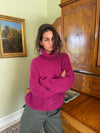 Idun knit sweater with turtleneck - Purple
