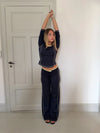 Orlena pants - Navy/yellow