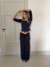 Orlena pants - Navy/yellow