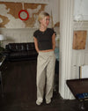 Lilyena pants with asymmetrical detail - Beige