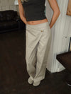 Lilyena pants with asymmetrical detail - Beige