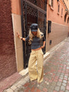 Fillina jeans with belt - Yellow