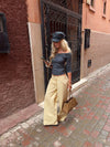 Fillina jeans with belt - Yellow