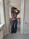 Karol pants with belt – Dark blue