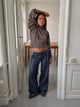 Karol pants with belt – Dark blue