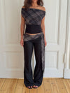 Lifina tie-waist trousers – Black